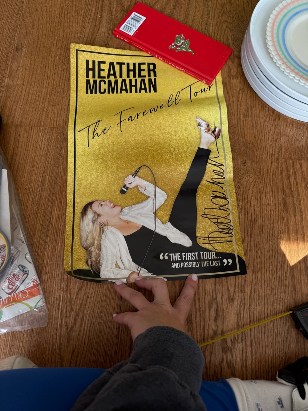 Signed original Heather McMahan comedy tour signed poster